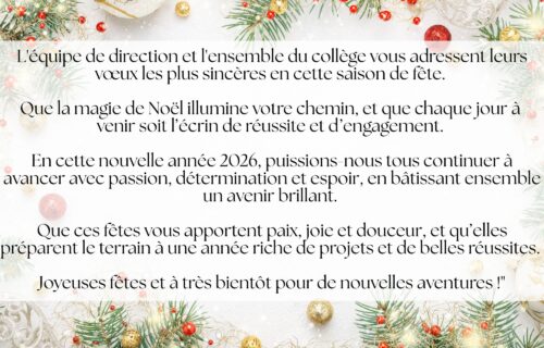 Une année qui se termine ….