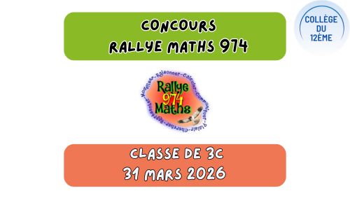 CONCOURS RALLYE MATHS 974 – Le mardi 31 mars