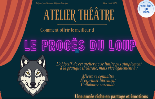 Atelier théâtre – Le procès du loup