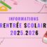 Rentrée scolaire 2025-2026