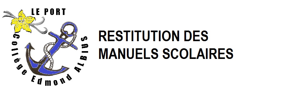 RESTITUTION DES MANUELS SCOLAIRES 2019