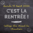 Rentrée scolaire 2024