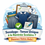Participez au sondage sur le maintien ou non de la tenue unique à la prochaine rentrée scolaire