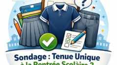 Participez au sondage sur le maintien ou non de la tenue unique à la prochaine rentrée scolaire