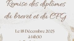 Cérémonie de remise des diplômes du DNB et du CFG