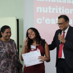 Petits-dejeuners offerts aux 6ème et remise des prix aux ambassadeurs nutrition.