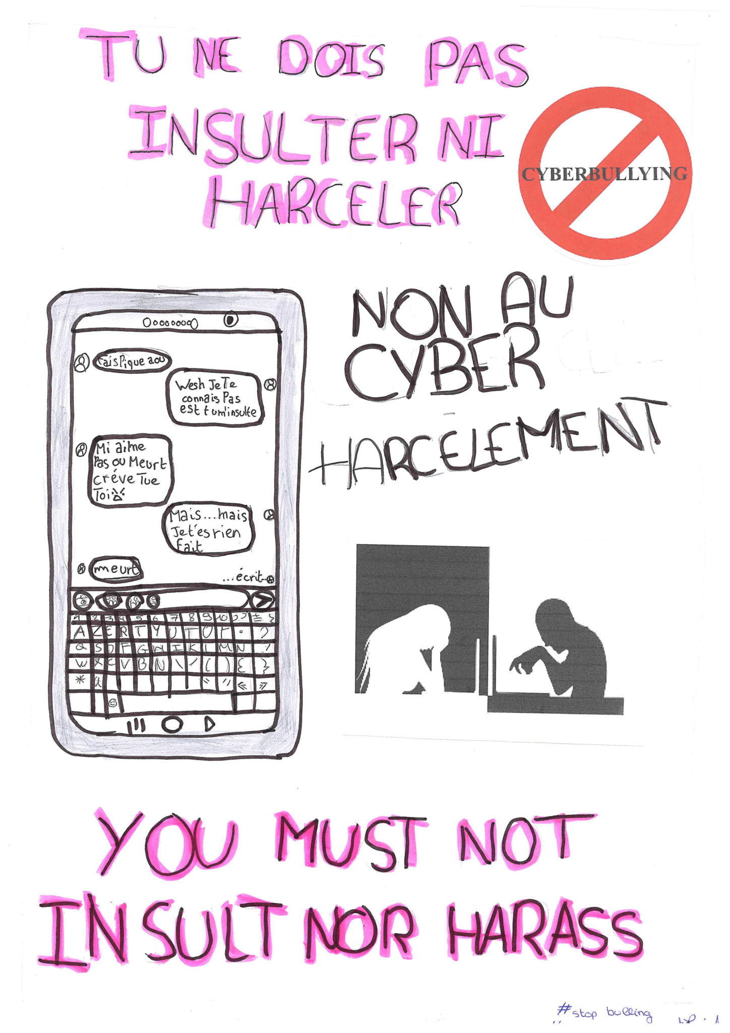 Affiches Pour La Lutte Contre Le Cyber-harcèlement – Par La Classe De ...