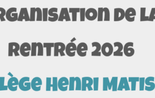 Organisation rentrée scolaire des élèves