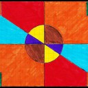 Symétrie dans les drapeaux : créations d’élèves de 5ème