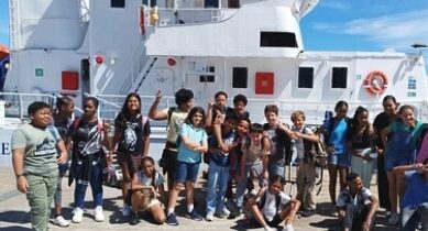 Les 603 découvrent le Plastic Odyssey