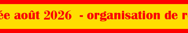 Rentrée août 2026 – Organisation de la rentrée