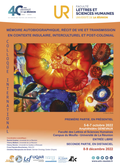 Colloque « Mémoire autobiographique, récit de vie et transmission en contexte insulaire… » (5-7 octobre 2022)