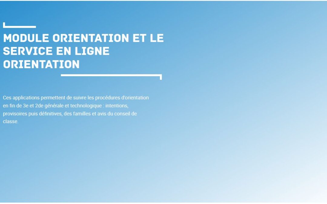Ouverture de la campagne d&rsquo;orientation- phase définitive – Année scolaire 2025-2026