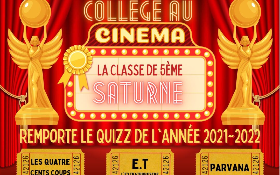 Collège au Cinéma…concours et récompense…
