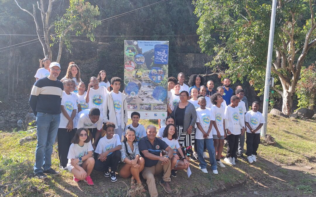 Inauguration du panneau de présentation de l’Aire éducative de la Rivière St Denis