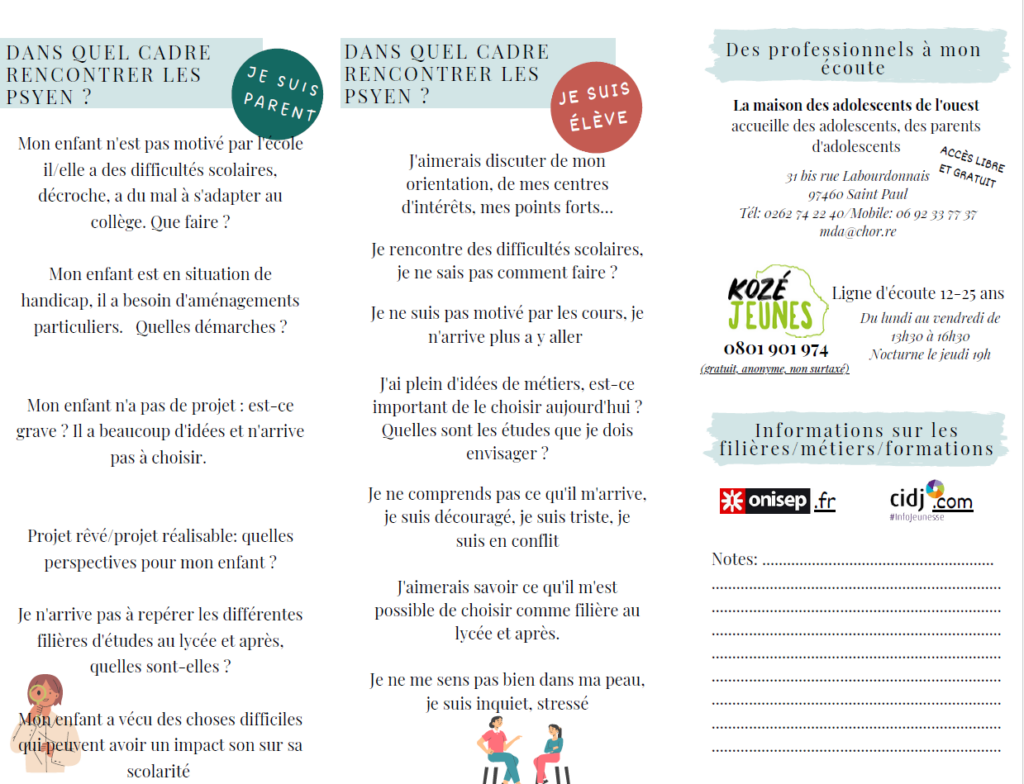 Psychologue de l’Education – Orientation – Collège Jules Solesse