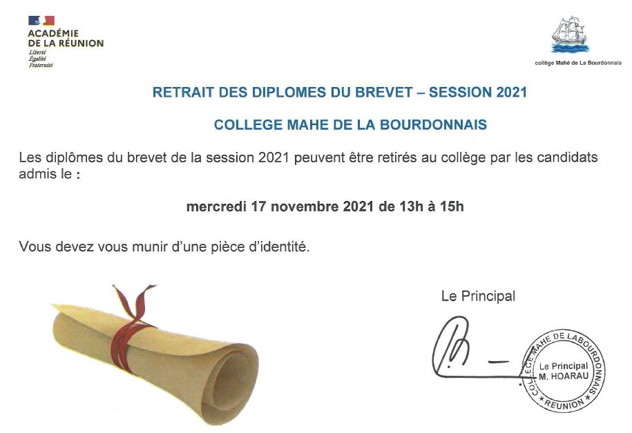 Remise des Diplômes du DNB