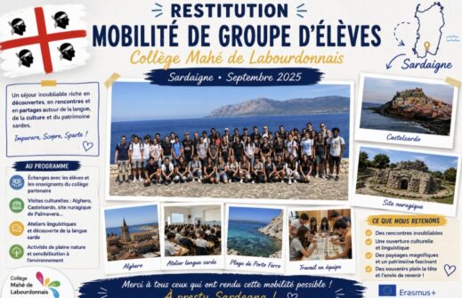 Restitution de la mobilité Erasmus+ en Sardaigne auprès des parents