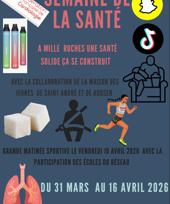 Les Semaines de la Santé du 31 mars au 20 avril 2026