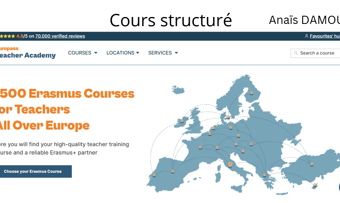 ERASMUS + : Cours structuré au Portugal