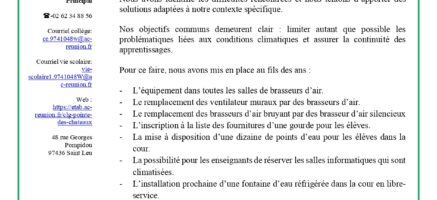 Information forte chaleur