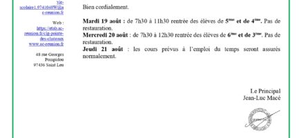 Fin d’année 2024-2025