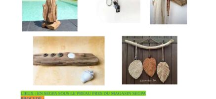 Exposition/vente de bois flotté par les 3e de la section Commerce et Habitat