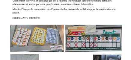 Éducation à la santé – Petit-déjeuner pour les 6e