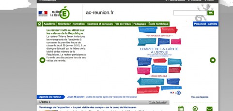 Nouveau site internet pour l’académie de la Réunion