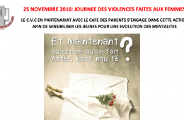 25/11 : Journée de sensibilisation aux violences faites aux femmes