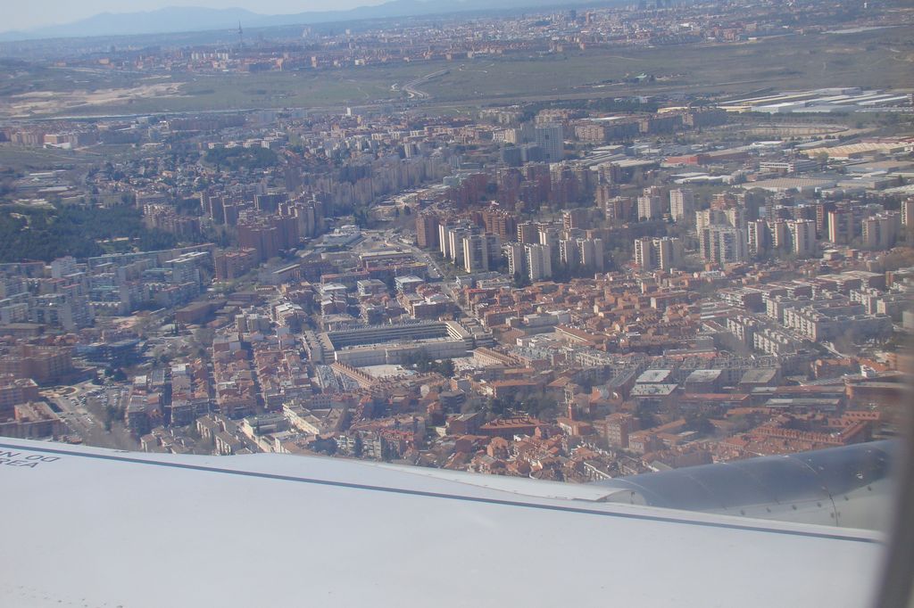 Vue d'Espagne depuis l'avion avant l'atterrissage 