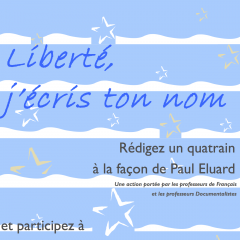 En action pour l’exposition « Libertés »
