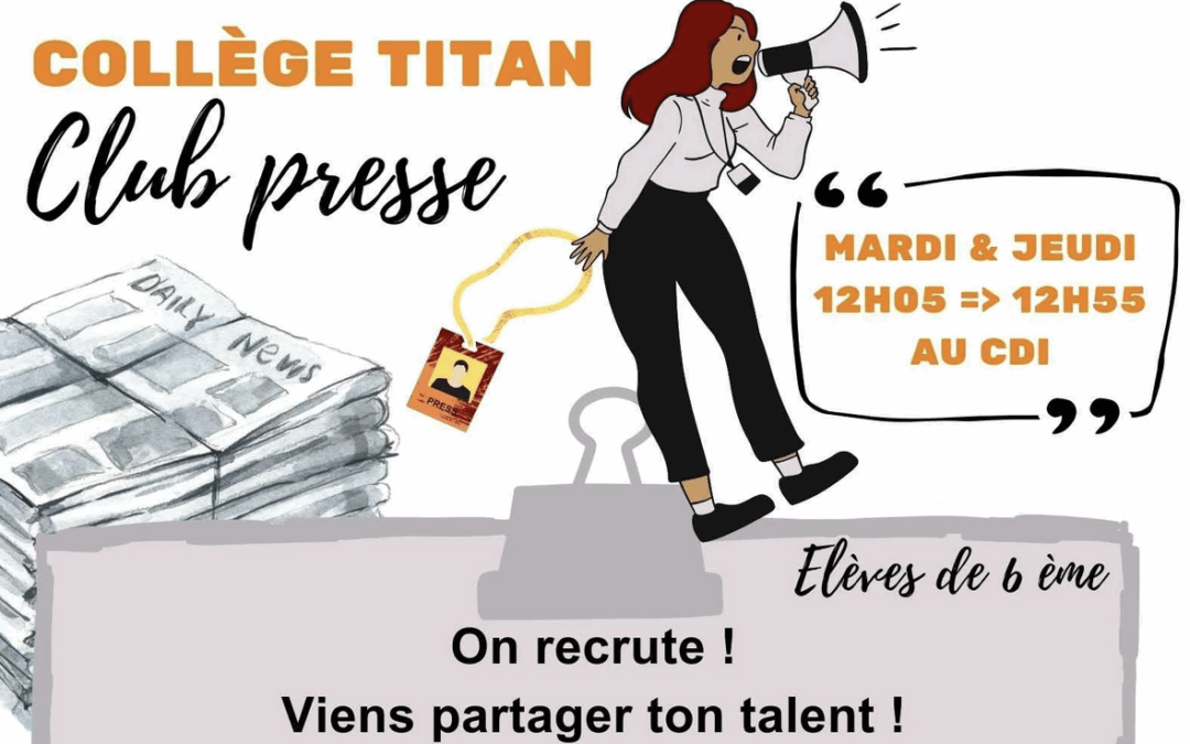Lancement du club presse au collège Titan