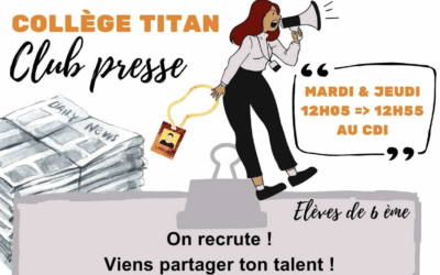 Lancement du club presse au collège Titan
