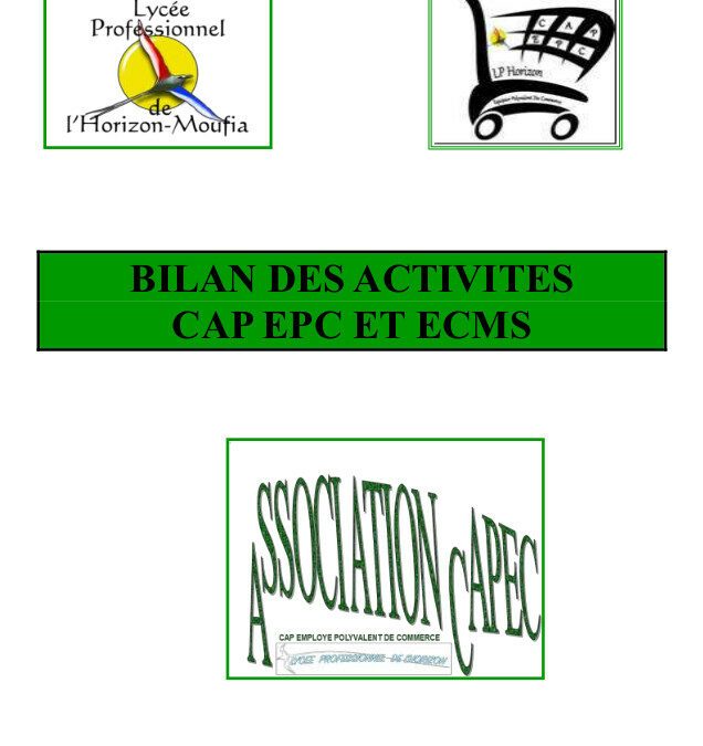 Bilan des activités de la section CAP employé de commerce