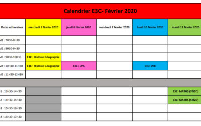E.3.C : les dates et horaires