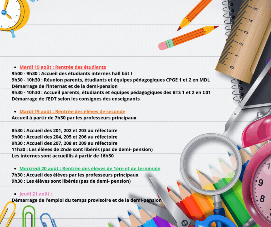 Rentrée des élèves