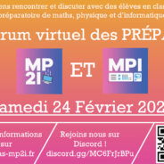 Forum virtuel des étudiants de MP2I/MPI le 24 février 2024