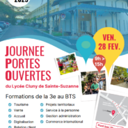 JPO Lycée Cluny de Sainte-Suzanne le vendredi 28/02 de 9h à 15h