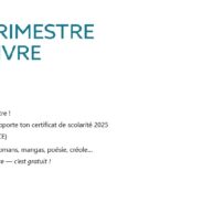 📚 Dispositif “Un Trimestre, Un Livre”