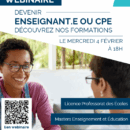 Information de l&rsquo;INSPE – Rentrée scolaire : LPE / Parcoursup 2026