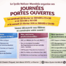 Journées portes ouvertes du lycée Nelson Mandela de Saint-Benoît le 20 et 21 février 2026