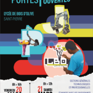 Portes Ouvertes – Lycée de Bois d’Olive 📅 Vendredi 20 mars – de 8h à 15h📅 Samedi 21 mars – de 8h à 11h