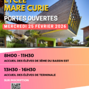 Journée Portes Ouvertes – Lycée Marie Curie 📅 Mercredi 25 février 2026🕜 De 13h30 à 17h30