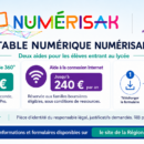 NUMERISAK et AIDE À LA CONNEXION INTERNET 2026-2027