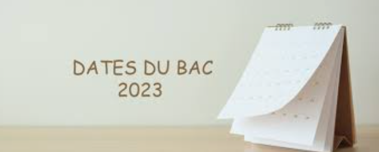 Calendrier BAC 2023