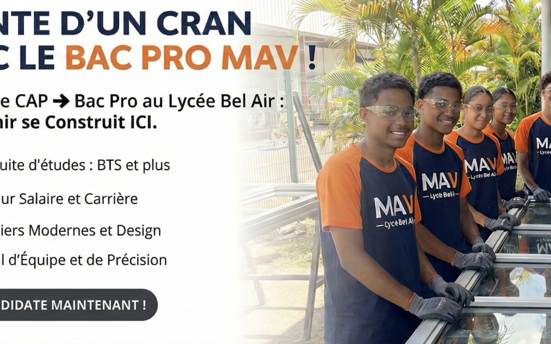 Monte d&rsquo;un cran avec le BAC PRO MAV!