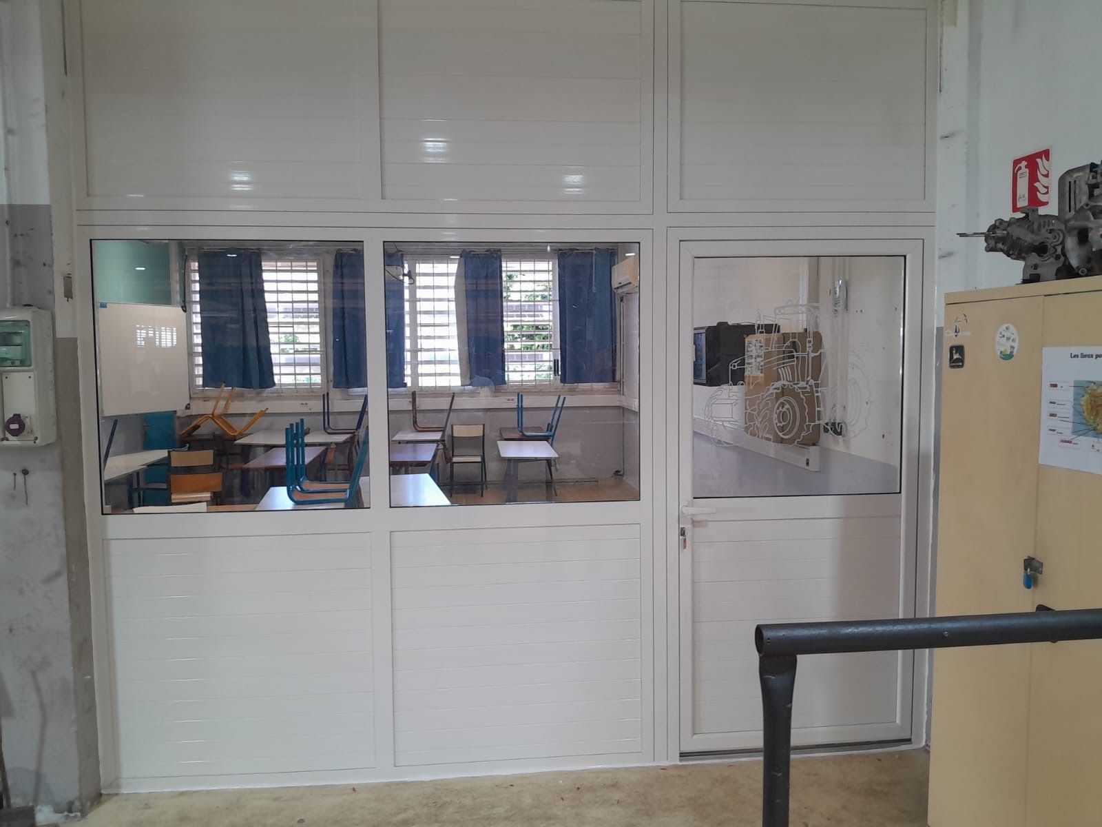 La menuiserie posée vue extérieure