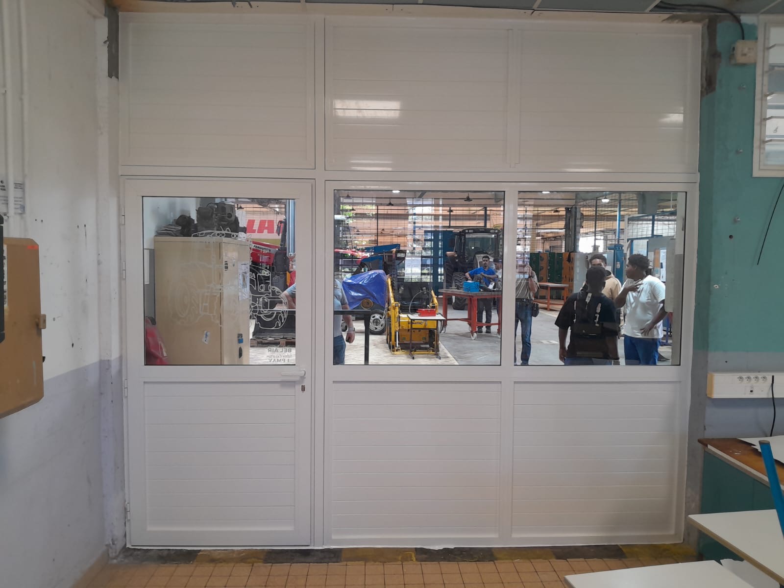 La menuiserie posée vue intérieure