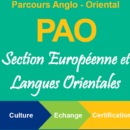 Inscription Parcours Anglo-Oriental PAO